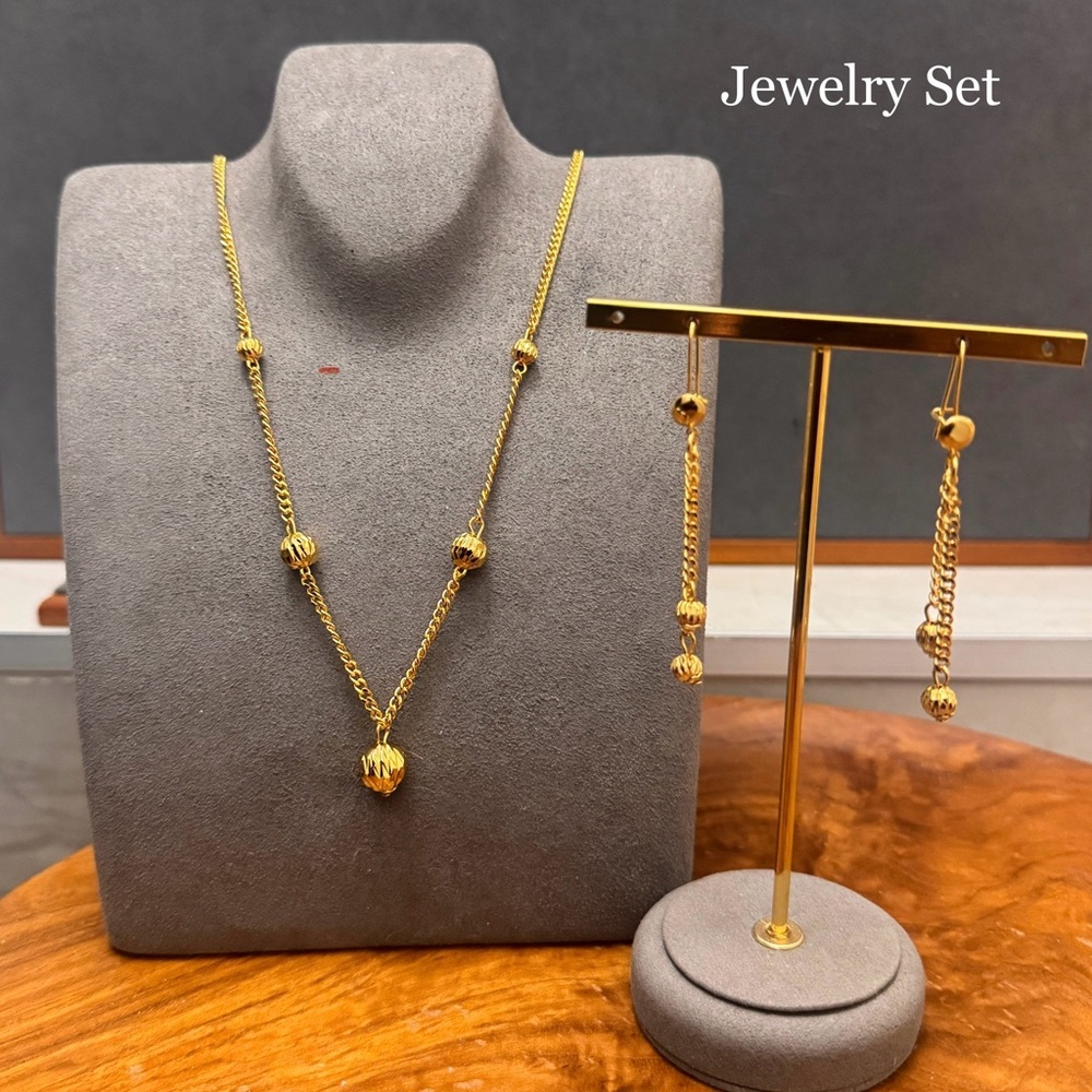 Gold Jewelry Set, 24k Duabi Gold Plated jewelry Set, Gift for Her